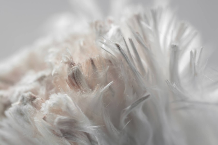 Macro image of asbestos